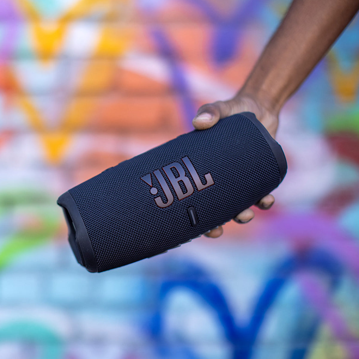 JBL Charge 5 Waterproof Portable Bluetooth Speaker with gSport Carbon Fiber Case (Blue)