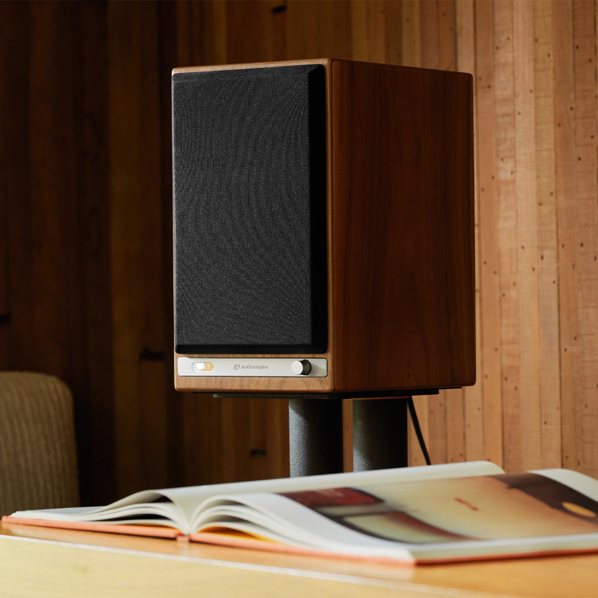 Audioengine HD6 Premium Powered Wireless Bookshelf Speakers - Pair (Walnut)