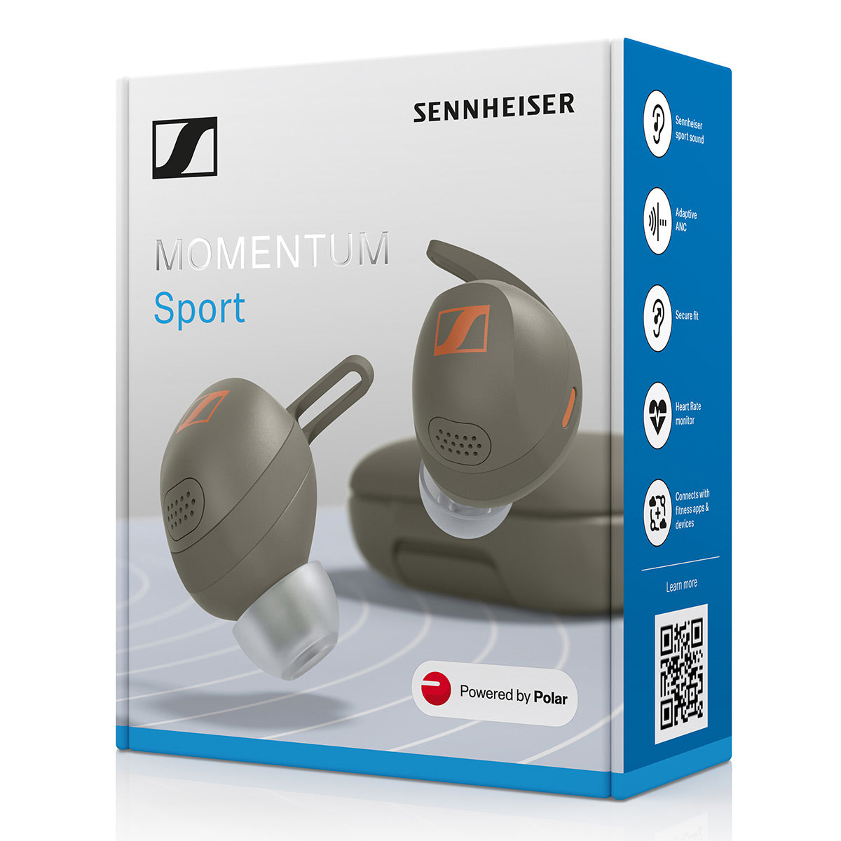 Sennheiser Momentum Sport True Wireless Earbuds with Adaptive Noise Cancellation (Olive)