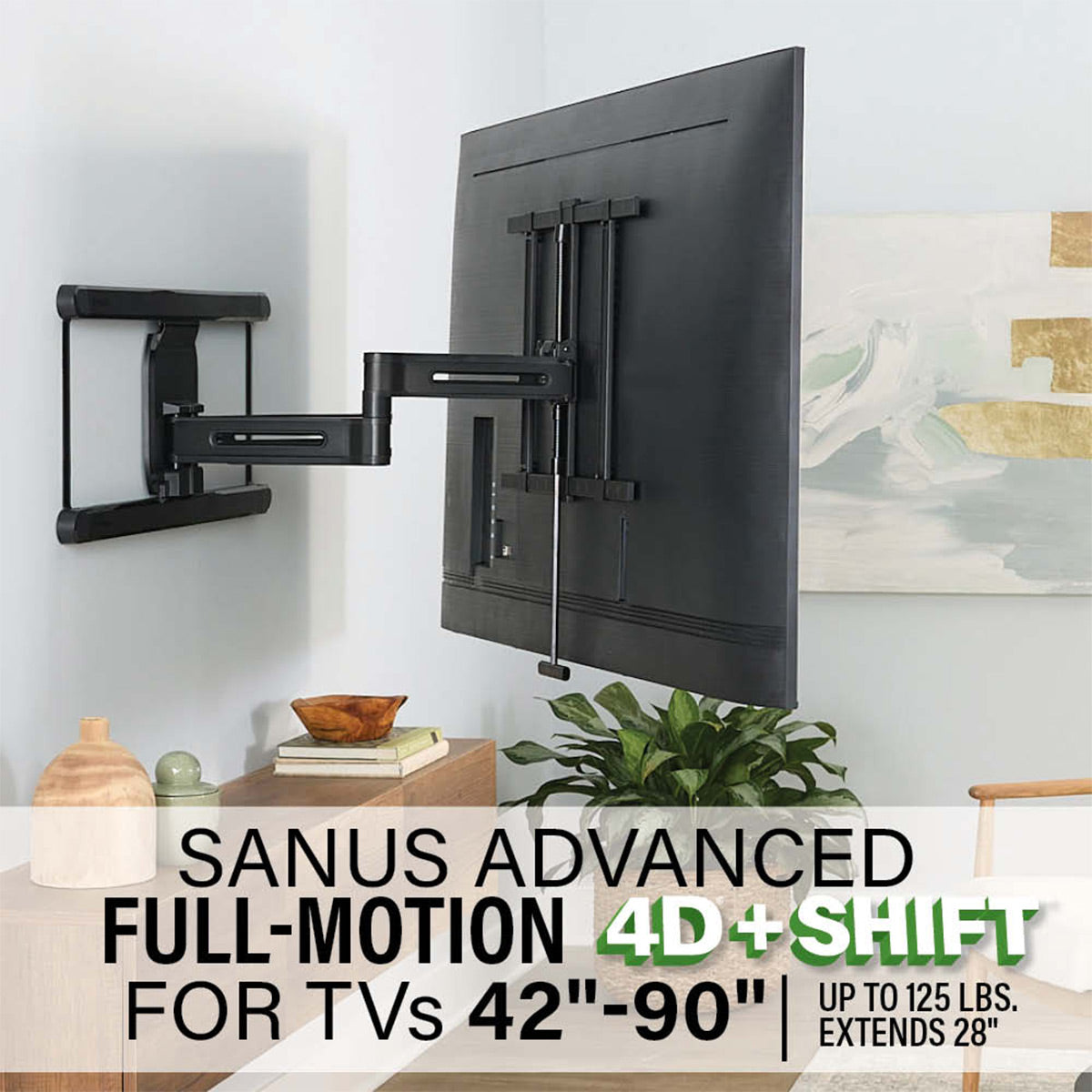 Sanus VLF828-B2 Premium Full-Motion Mount for 42" - 90" TV