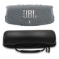 JBL Charge 5 Waterproof Portable Bluetooth Speaker with gSport Carbon Fiber Case (Gray)