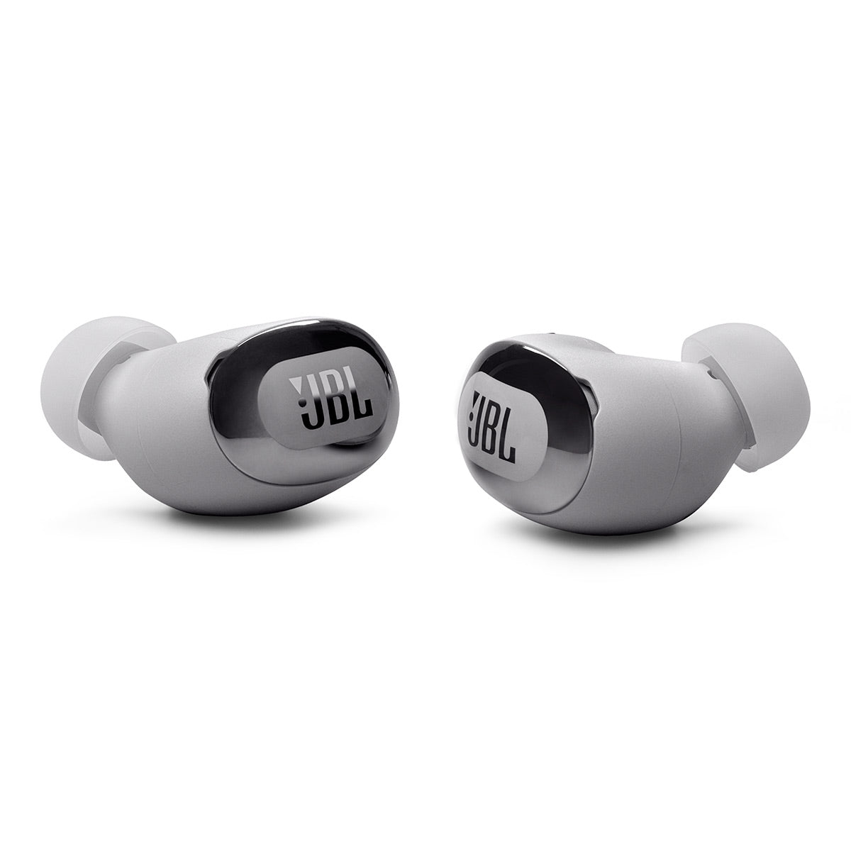 JBL Live Buds 3 True Wireless Noise Cancelling Earbud Bundle with gSport Case (Silver)