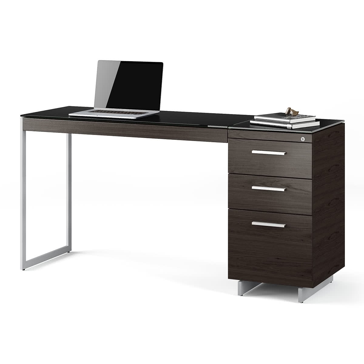 BDI Sequel 20 6112 Return Desk (Charcoal/Nickel)