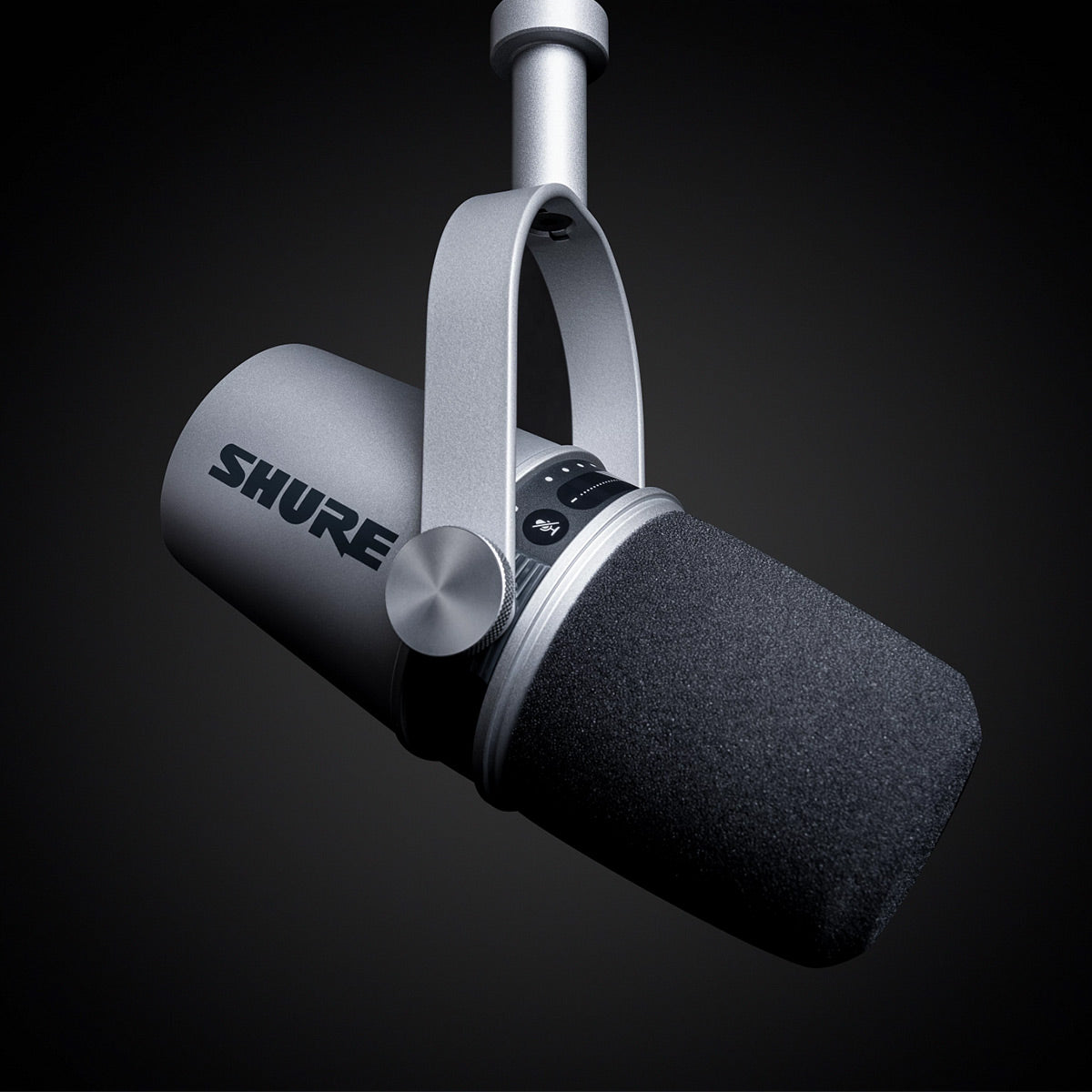 Shure MV7 Podcast Microphone, Silver – Same Day Music