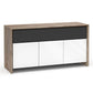 Salamander Chameleon Collection Barcelona 339 Triple Speaker Integrated Cabinet (Natural Walnut with White Glass Doors)