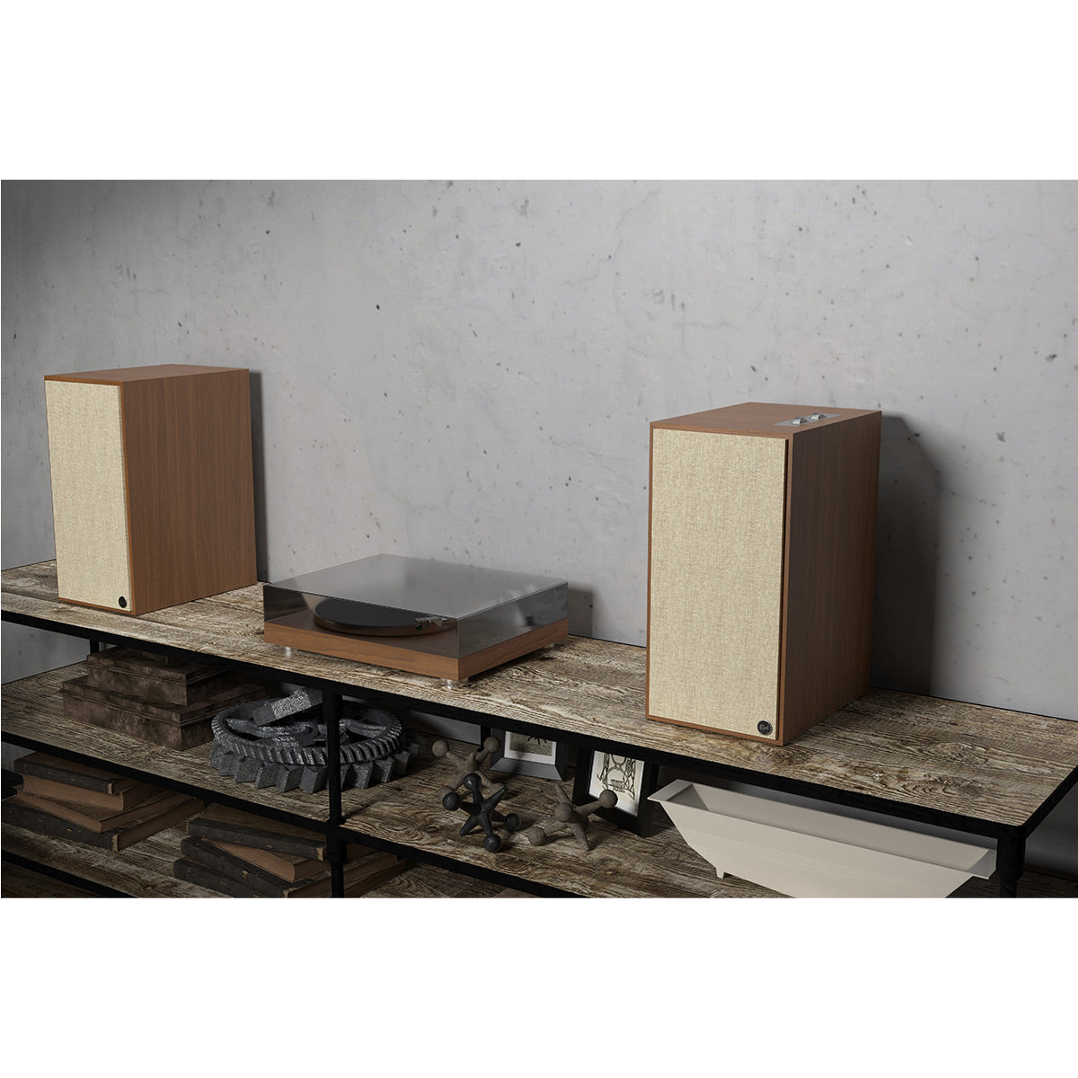 Klipsch The Nines Heritage Series Wireless Powered Monitors with 8" Woofer - Pair (Walnut)