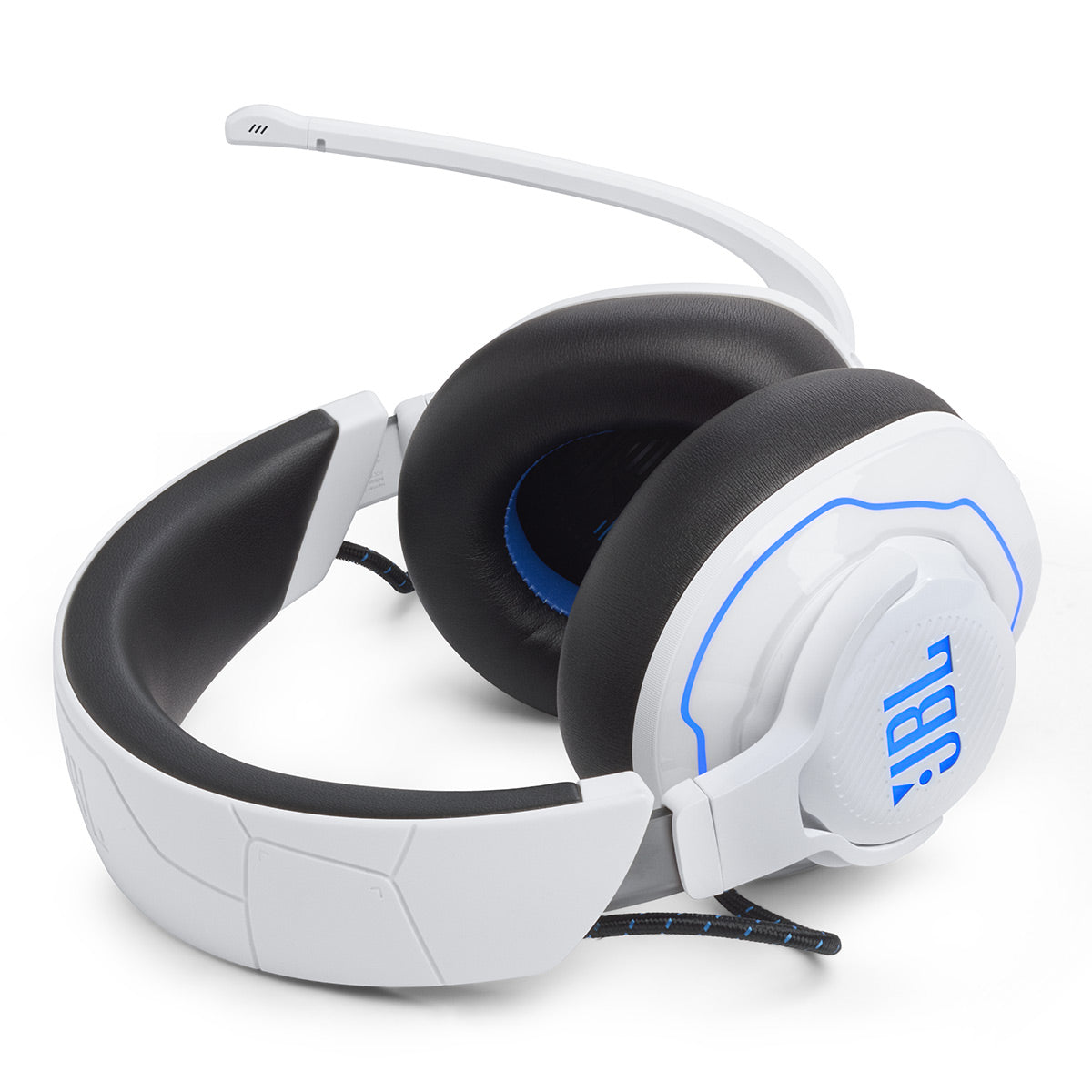JBL Quantum 910P Wireless - Gaming Headset for Playstation  (White),White/Blue, Medium