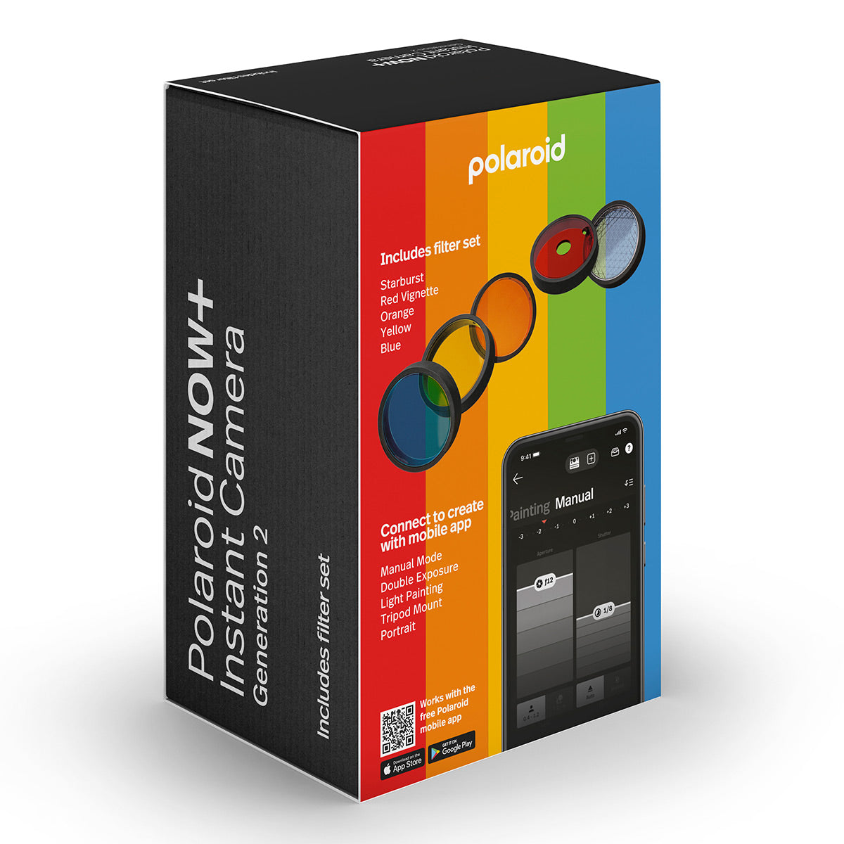 Polaroid Now Instant Film Camera Bundle Generation 2 in Black