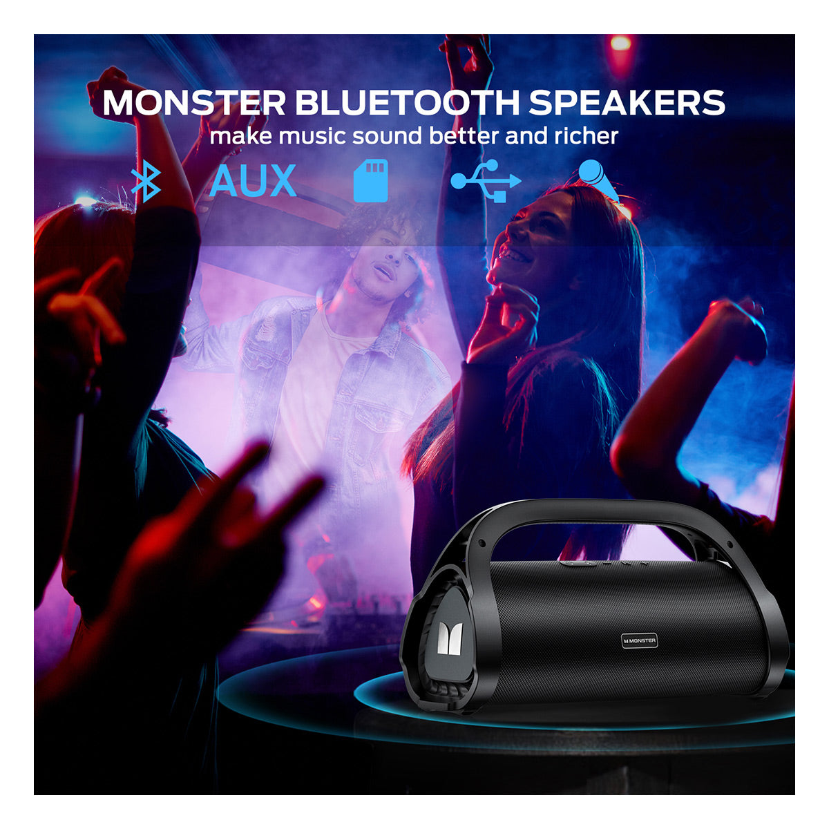 Monster Adventurer Max Waterproof Bluetooth Speaker with DSP Dynamic Audio