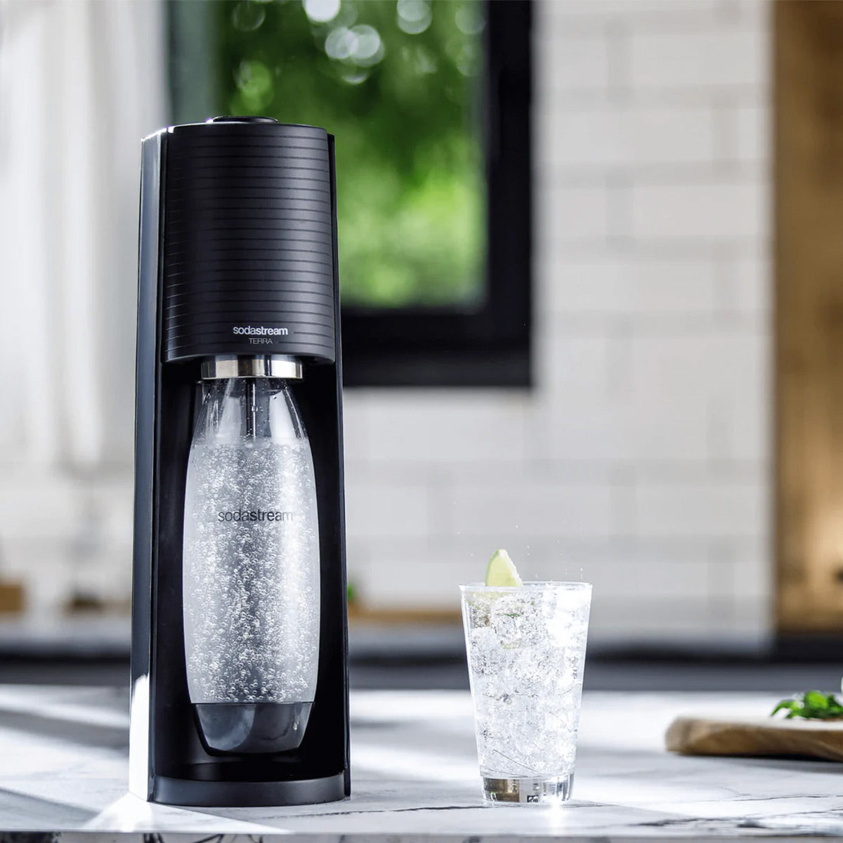 SodaStream Terra Sparkling Water Maker with Dishwasher Safe Bottle