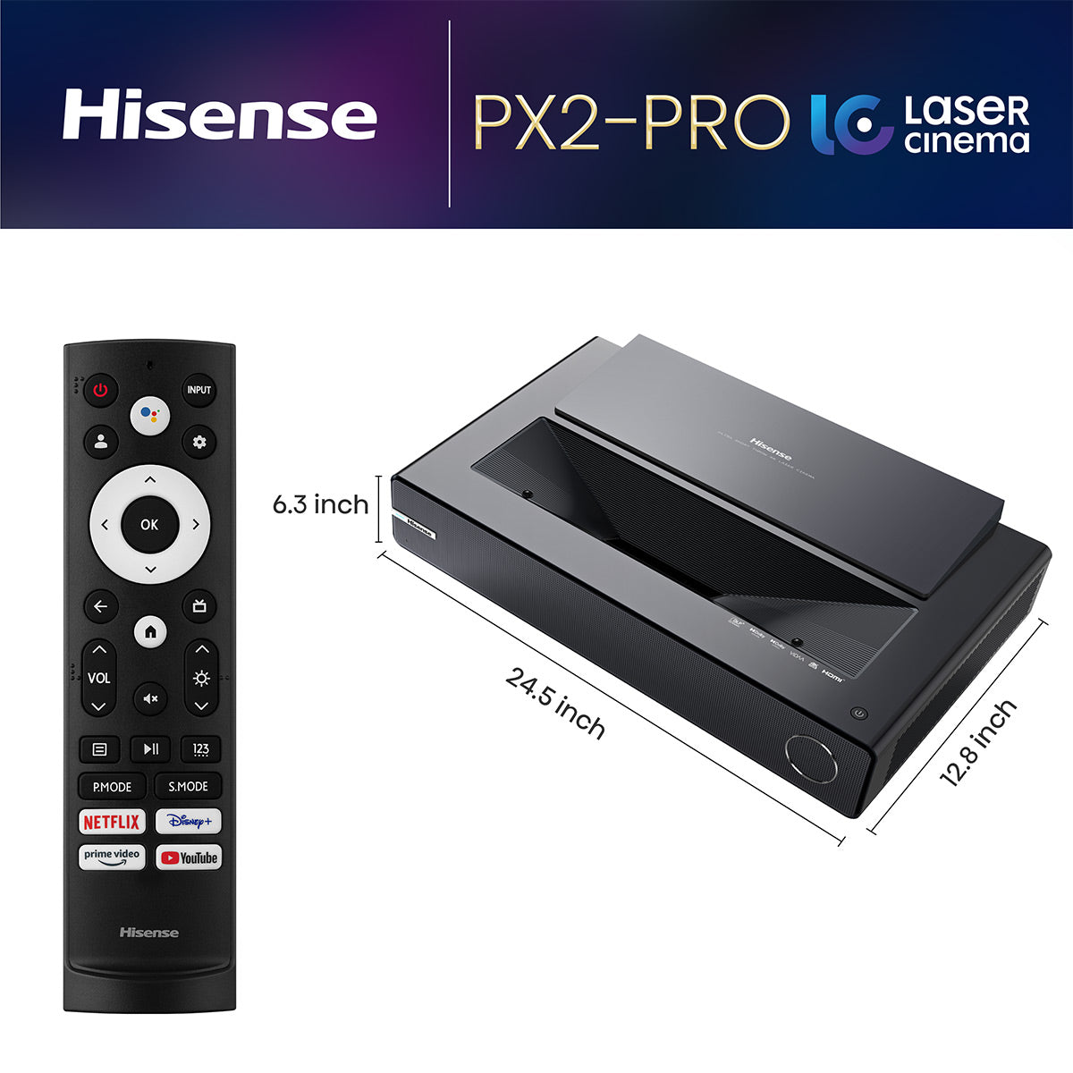 Hisense C1 Trichroma Laser 4K UHD Mini Projector with Dolby Vision