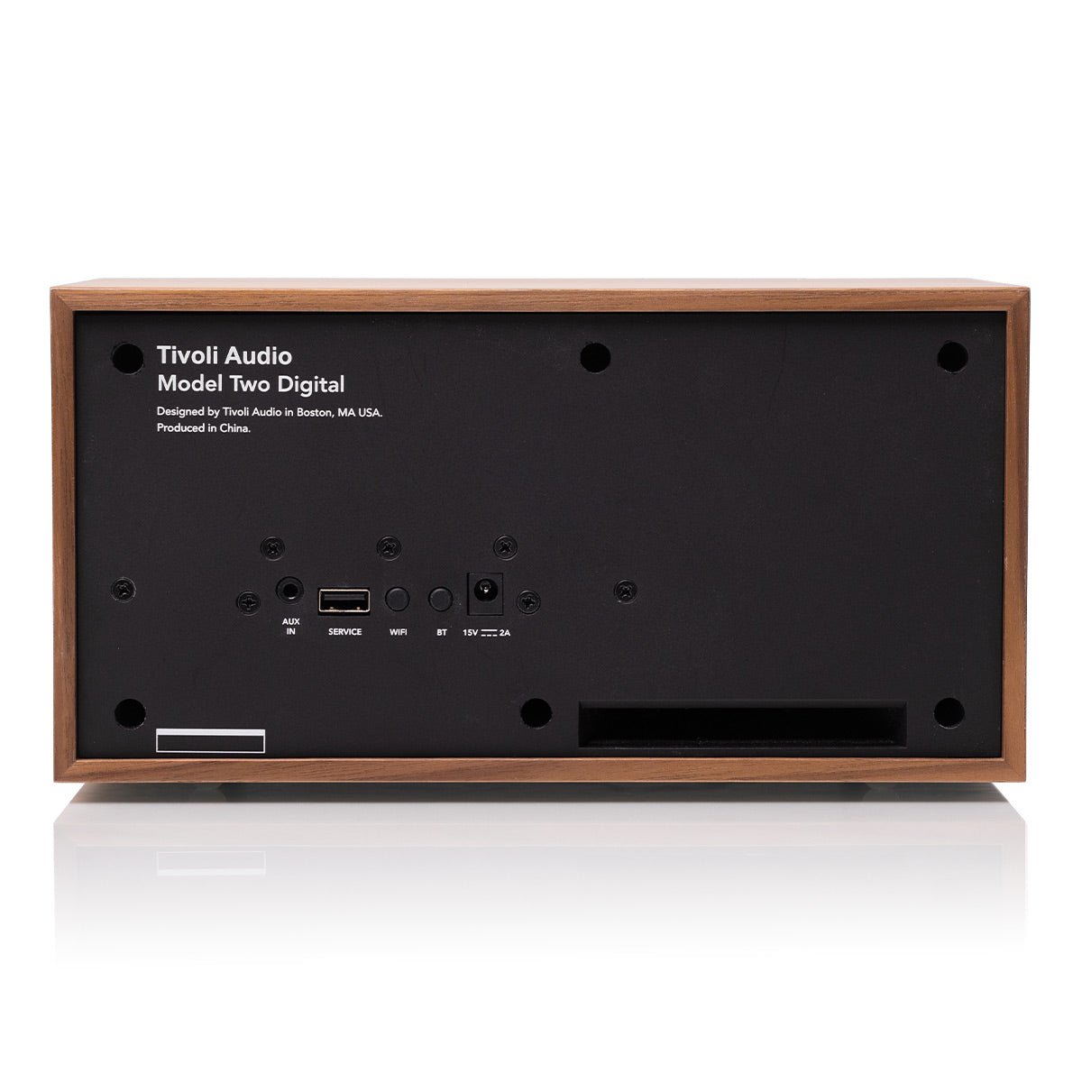 Tivoli Audio Model Two Digital Bluetooth Speaker with Built-In Airplay2, Chromecast, and Wi-Fi (Walnut/Gold)