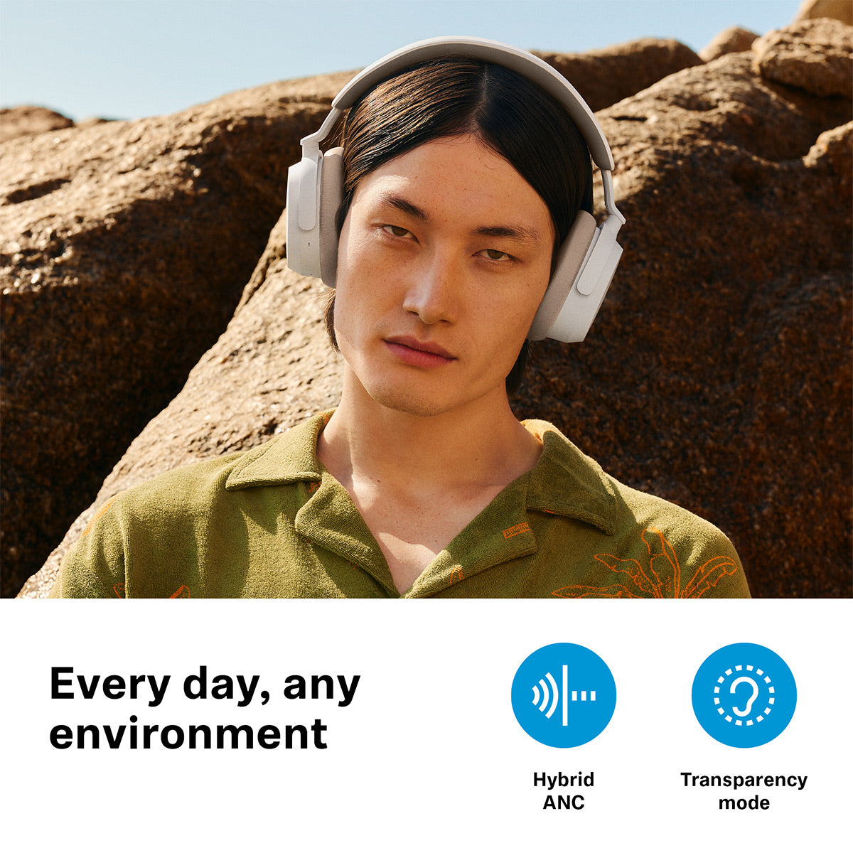 Sennheiser Accentum Wireless Bluetooth Headphones with AptX HD & Hybrid  Active Noise Cancellation (White)