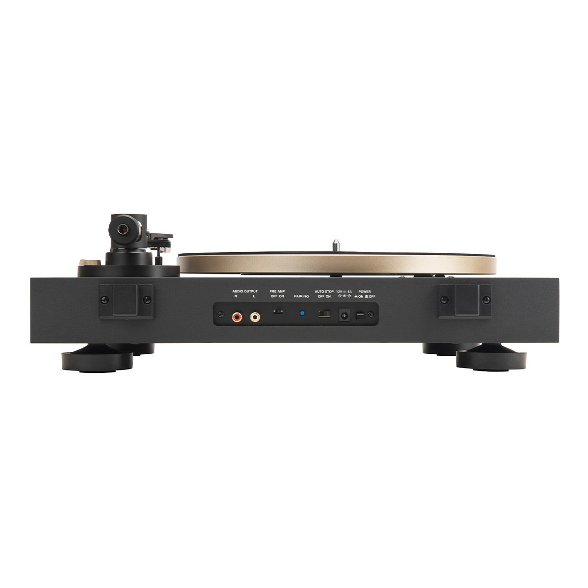 Semi-Automatic Stereo Wide and 5.3 Technica Installed | Cartridge World Audio & BT Bluetooth Belt-Drive Turntable (Black Gold) with JBL Spinner