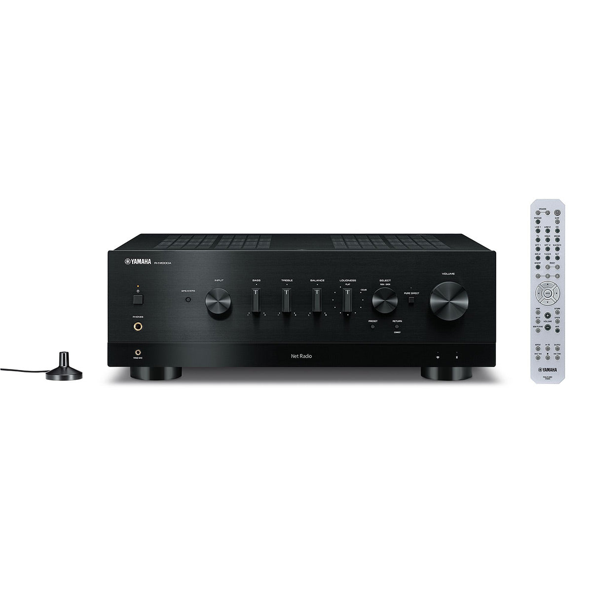 Yamaha R-N1000A Stereo Network Receiver with HDMI ARC, Bluetooth, Wi-Fi, and MusicCast (Black)