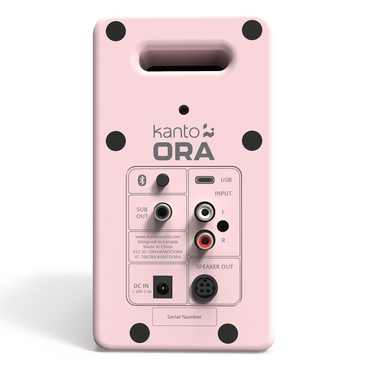 Kanto ORA Powered Reference Desktop Speakers with Bluetooth (Pink)