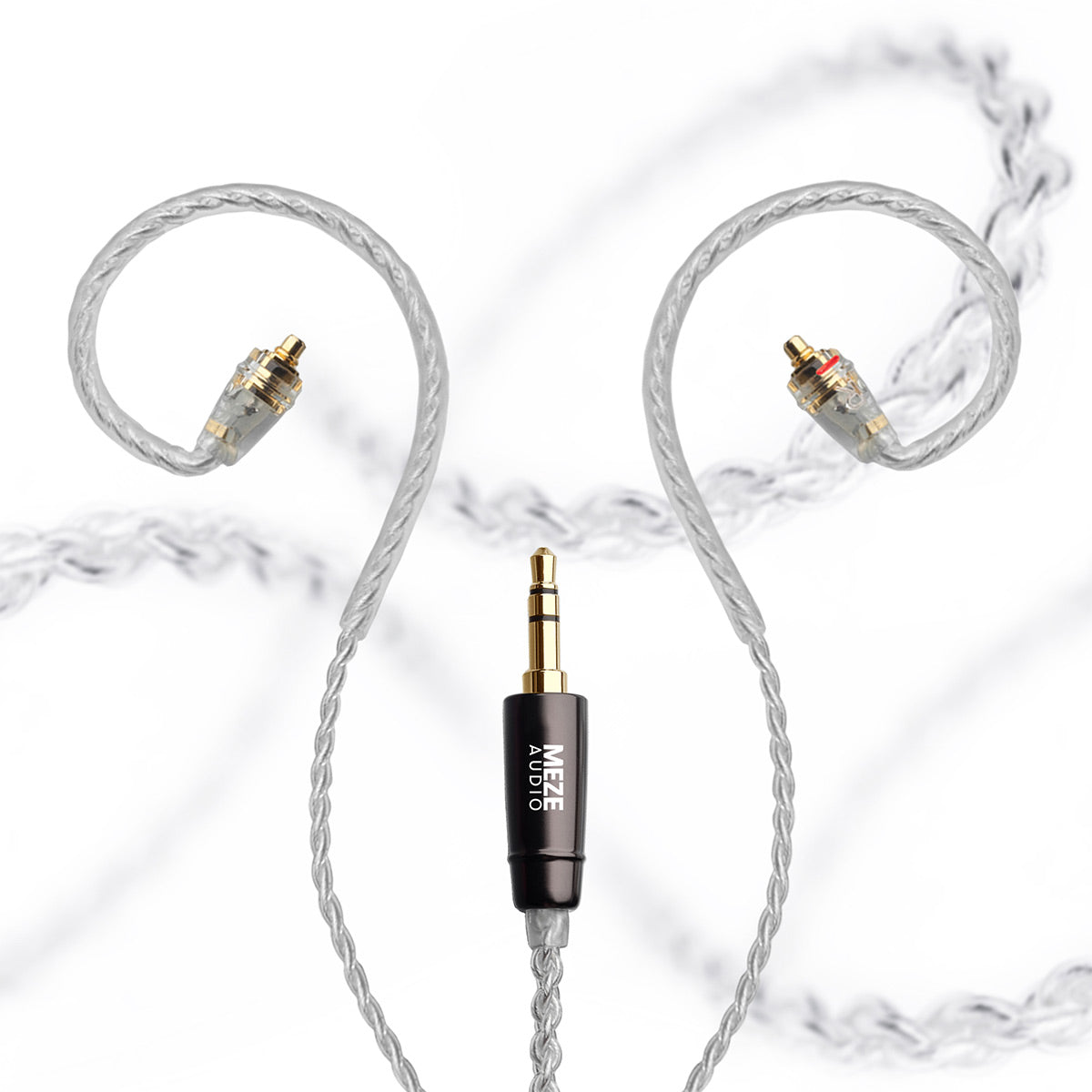 Meze Audio MMCX to 3.5mm Silver-Plated Headphone Cable - 3.9 ft.