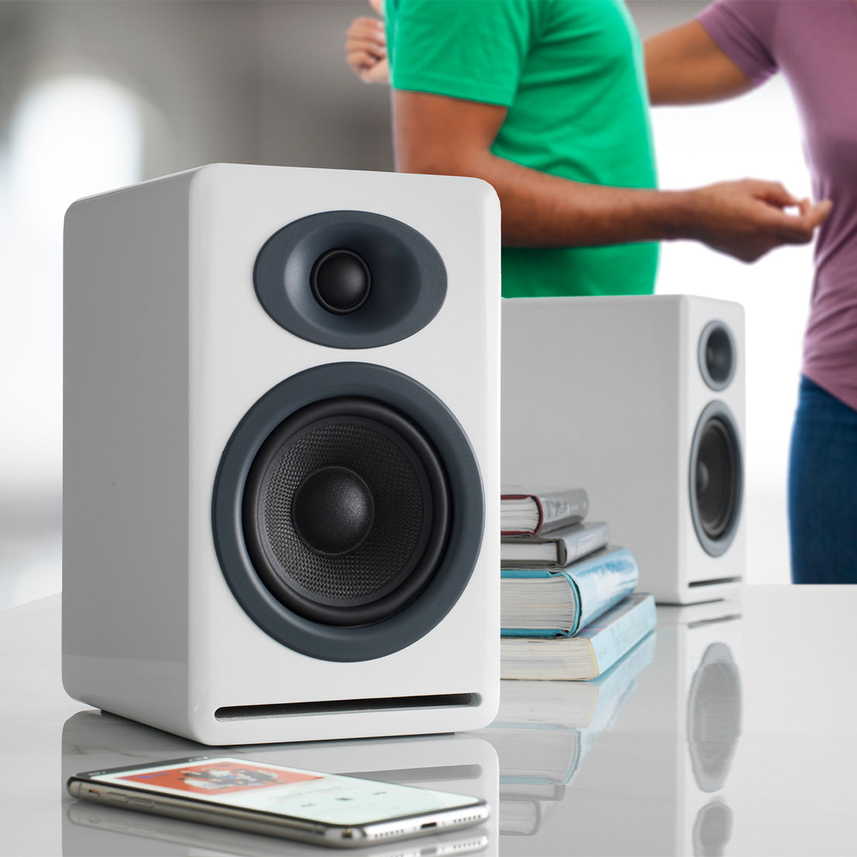 Audioengine P4 Passive Bookshelf Speaker - Pair (White)