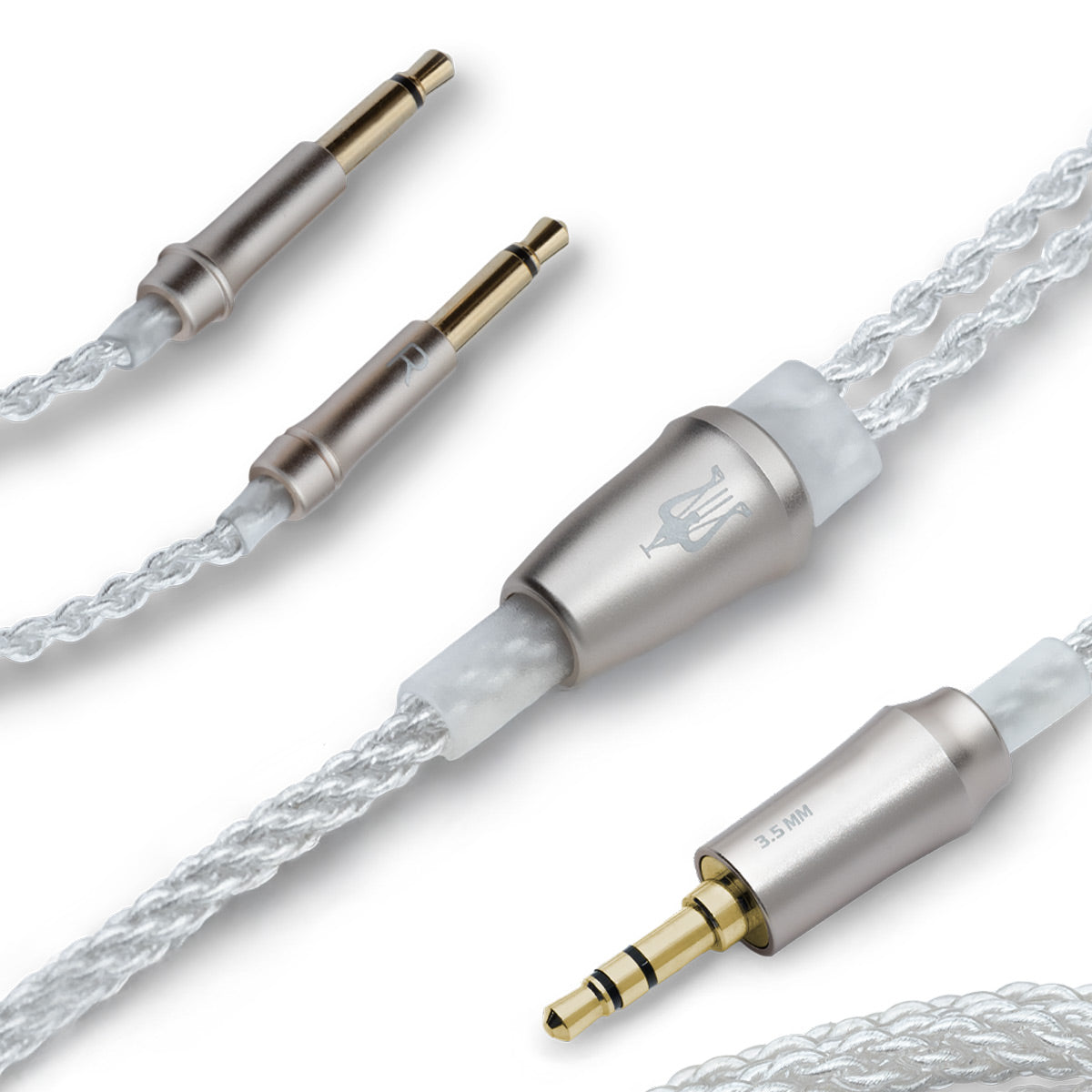 Meze Audio Mono 3.5mm Silver-Plated Headphone Cable - 3.9ft.