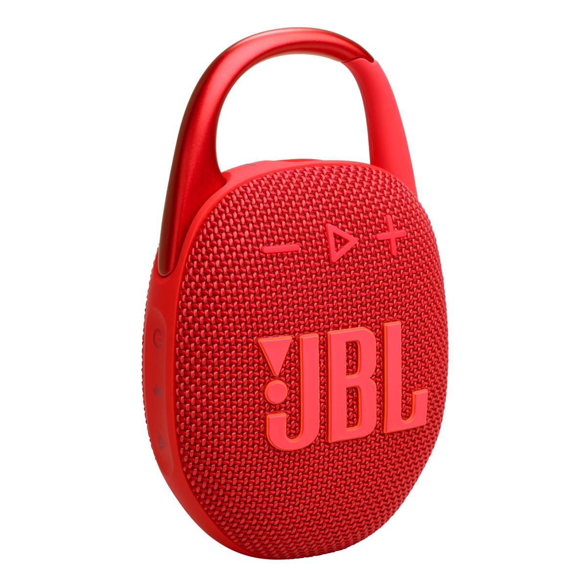 JBL Clip 5 Ultra Portable Bluetooth Speaker with gSport Silicone Sleeve (Red)