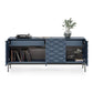 BDI Ripple 7629 4-Door Storage Credenza (Ocean with Carbon Base)