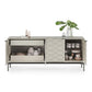 BDI Ripple 7629 4-Door Storage Credenza (Stone with Carbon Base)