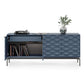 BDI Ripple 7629 4-Door Storage Credenza (Ocean with Carbon Base)