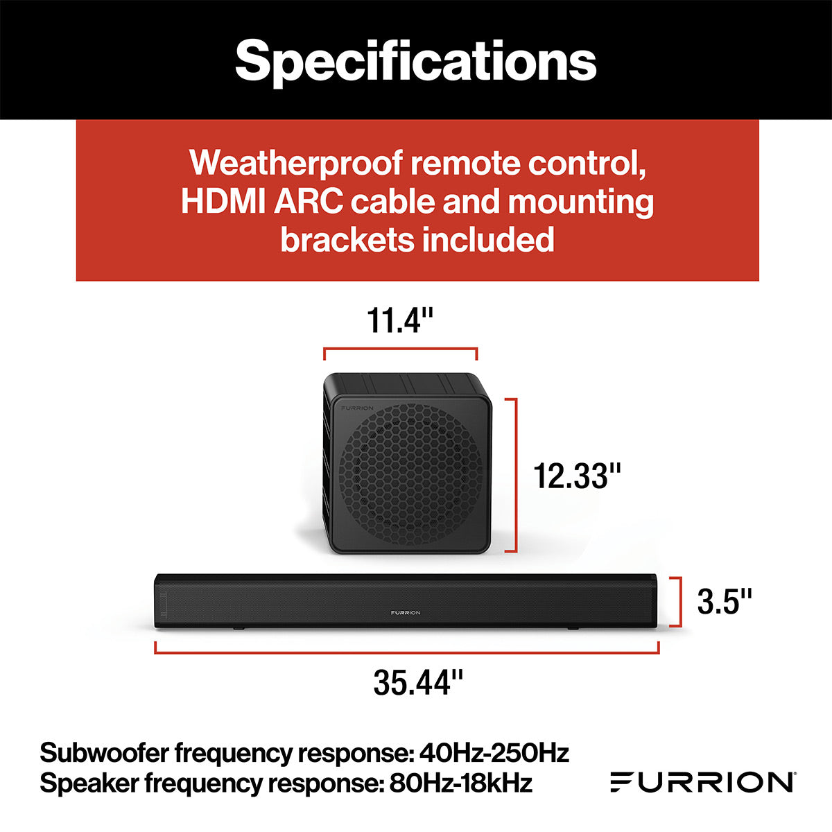 Furrion FDUP55CSA 55" Aurora Partial Sun Outdoor TV Bundle with 2.1 Sound System, Full Motion TV Mount, and Weatherproof TV Cover