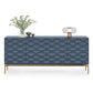 BDI Ripple 7629 4-Door Storage Credenza (Ocean with Brass Base)