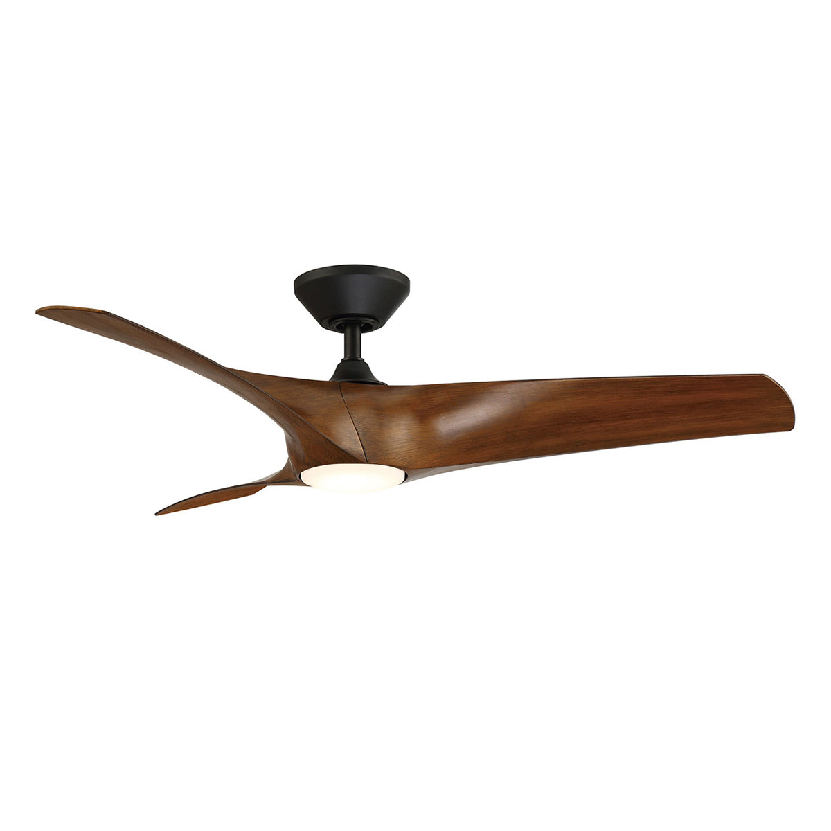 Modern Forms Zephyr Smart Ceiling Fan - 52" (Matte Black/Distressed Koa)