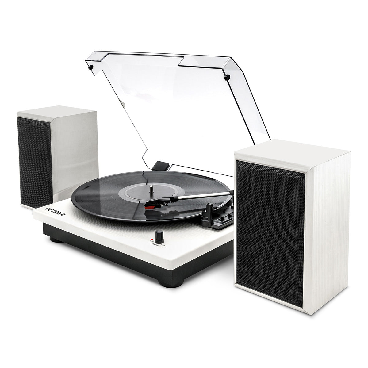 Victrola Montauk Bluetooth Turntable System with Bookshelf Speakers (White)