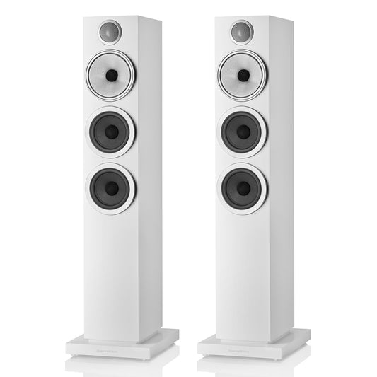 Bowers & Wilkins 704 S3 3-Way Floorstanding Speaker - Pair (Satin White)