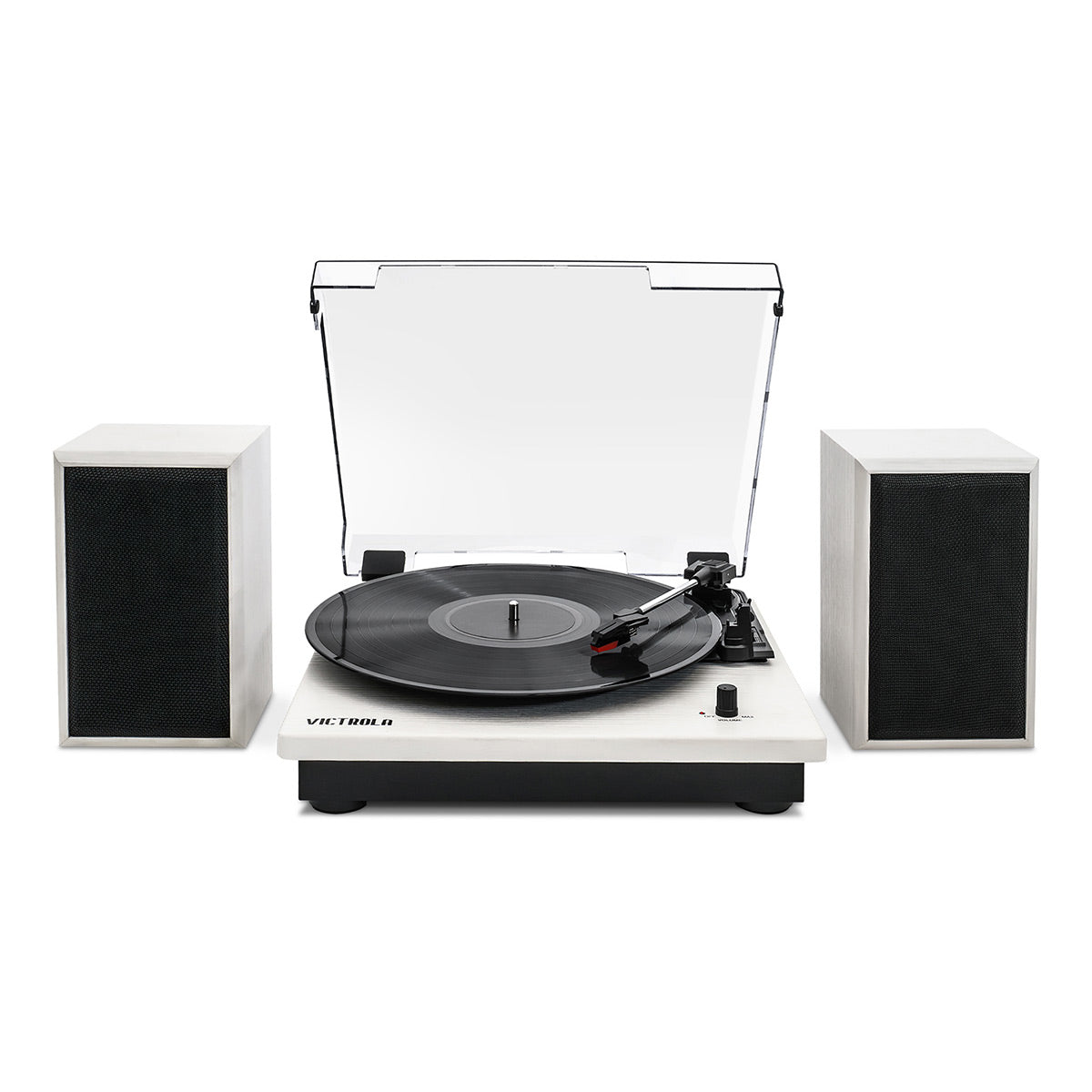 Victrola Montauk Bluetooth Turntable System with Bookshelf Speakers (White)