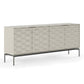 BDI Ripple 7629 4-Door Storage Credenza (Stone with Carbon Base)