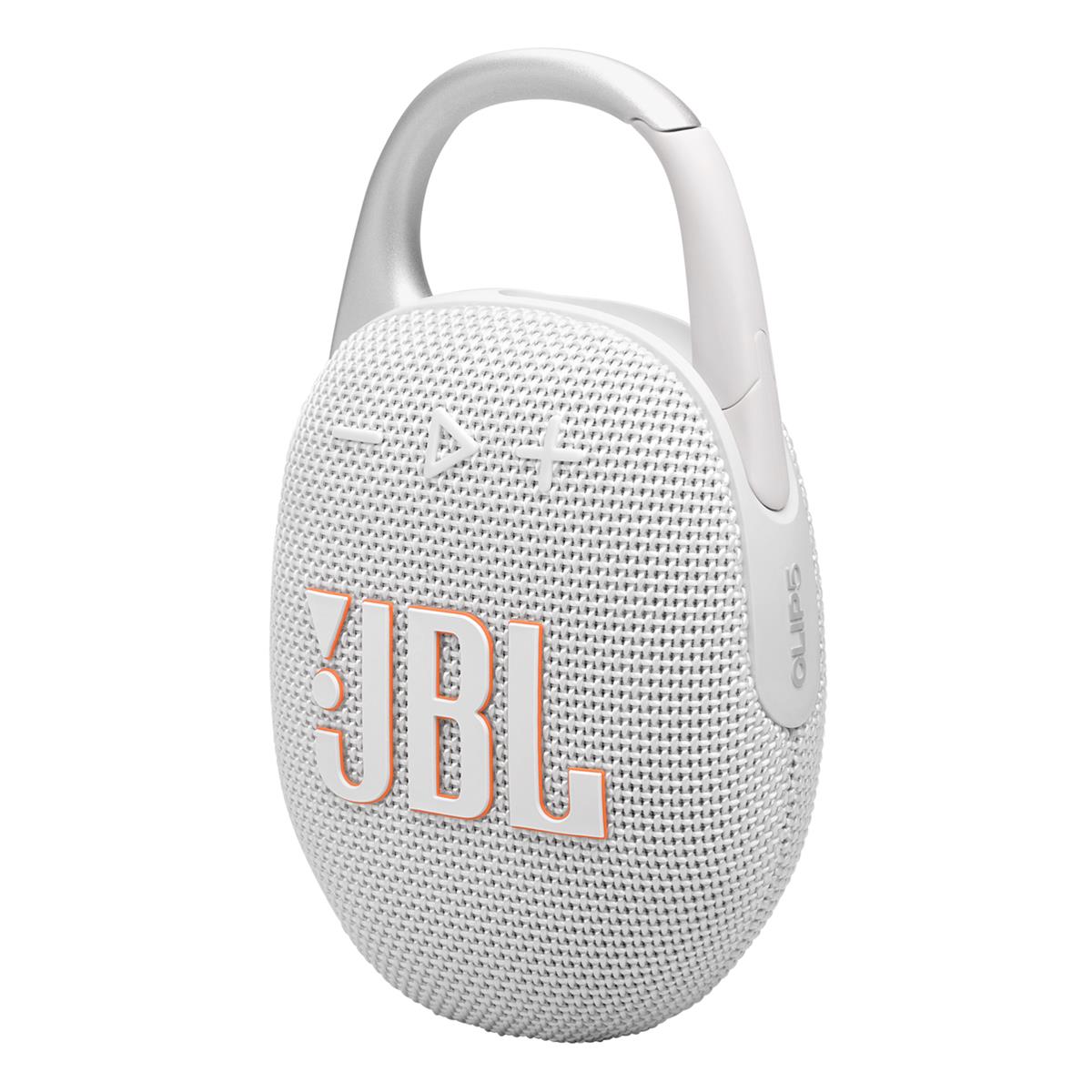 JBL Clip 5 Portable Waterproof Bluetooth Speaker (White)