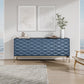 BDI Ripple 7629 4-Door Storage Credenza (Ocean with Brass Base)