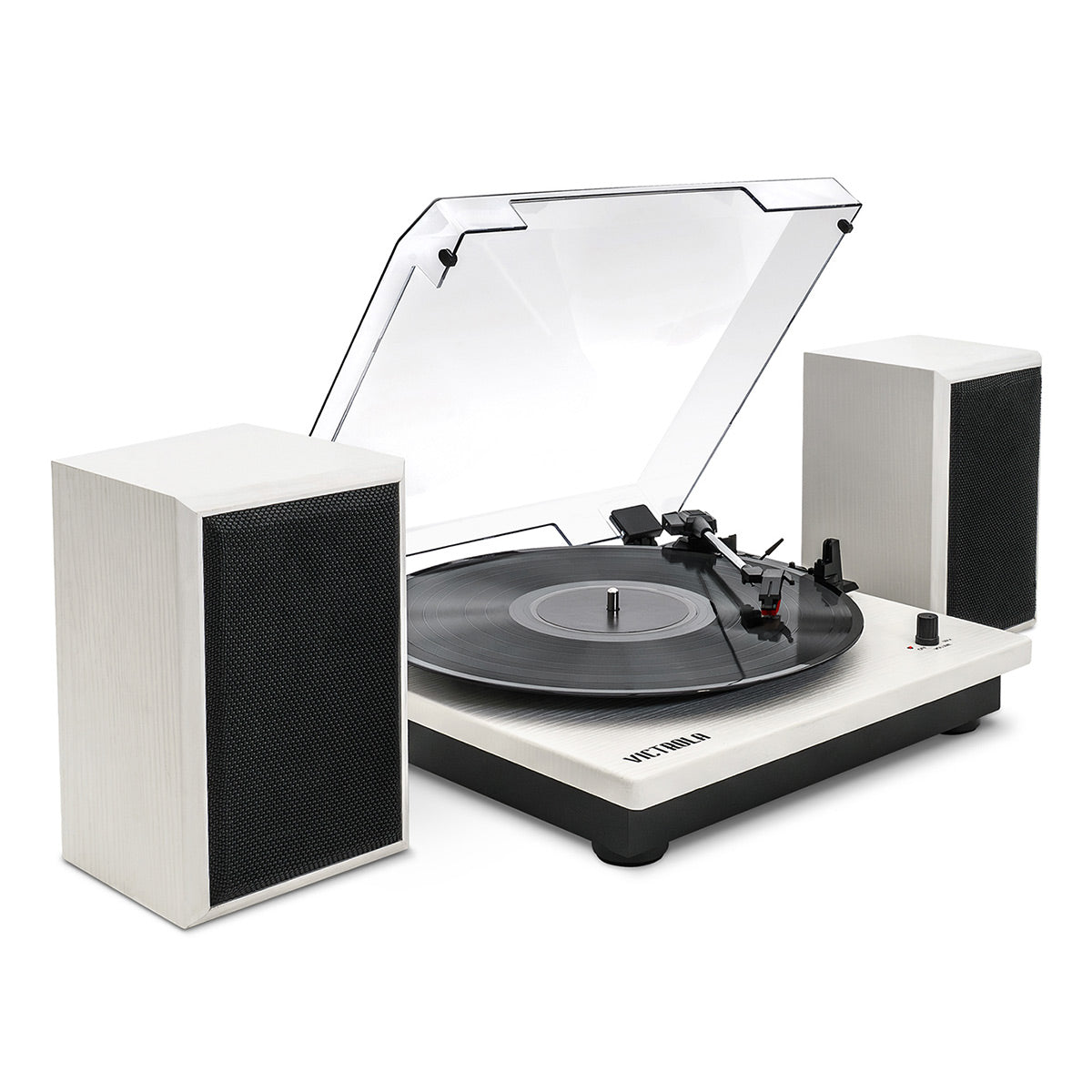 Victrola Montauk Bluetooth Turntable System with Bookshelf Speakers (White)