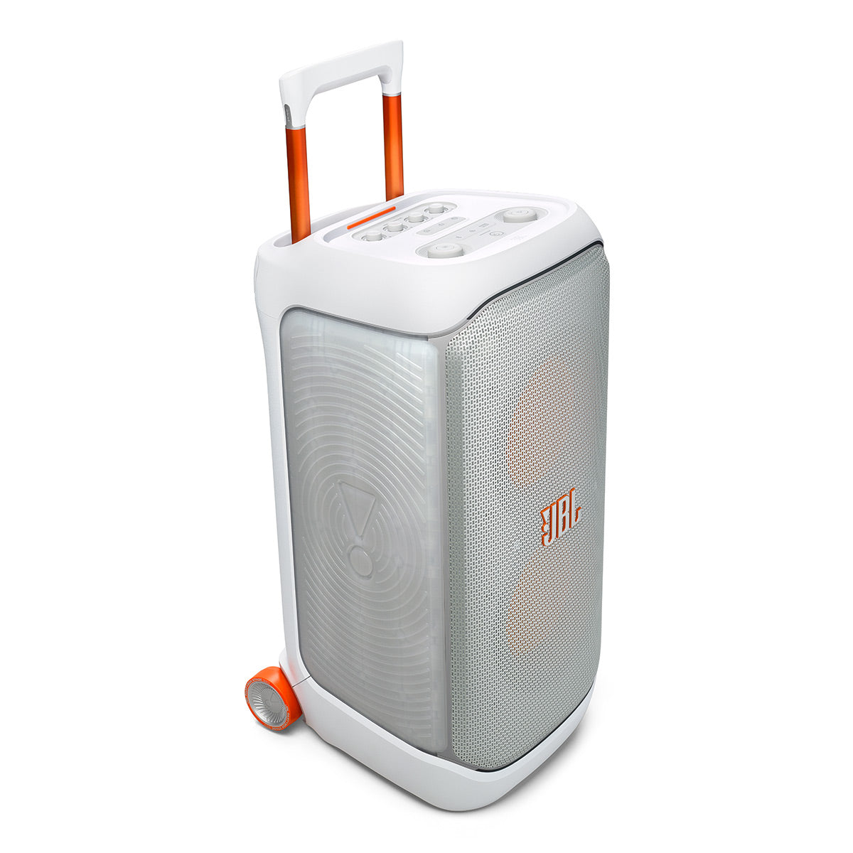 JBL PartyBox Stage 320 Portable Party Speaker with gSport Cargo Sleeve (White)