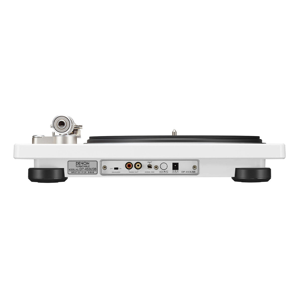 Denon DP-450USB Hi-Fi Turntable with Speed Sensor and USB Encoder (White)