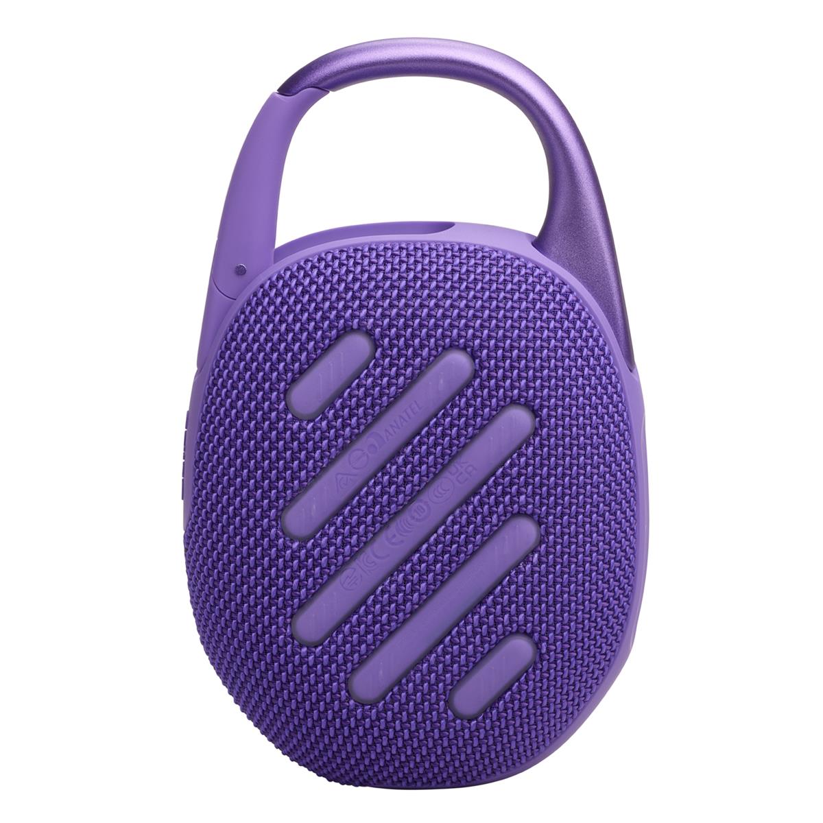 JBL Clip 5 Ultra Portable Bluetooth Speaker with gSport Silicone Sleeve (Purple)