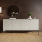 BDI Ripple 7629 4-Door Storage Credenza (Stone with Carbon Base)