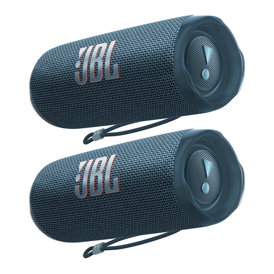 JBL Flip 6 Waterproof Portable Bluetooth Speaker - Pair (Blue)