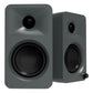 Kanto ORA Powered Reference Desktop Speakers with Bluetooth - Pair (Matte Gray)