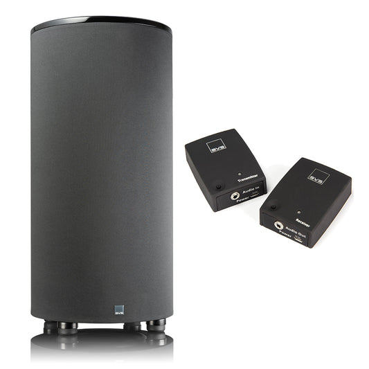 SVS PC-2000 Pro 12" Ported Cylinder Subwoofer with SoundPath Wireless Audio Adapter (Piano Gloss Black)