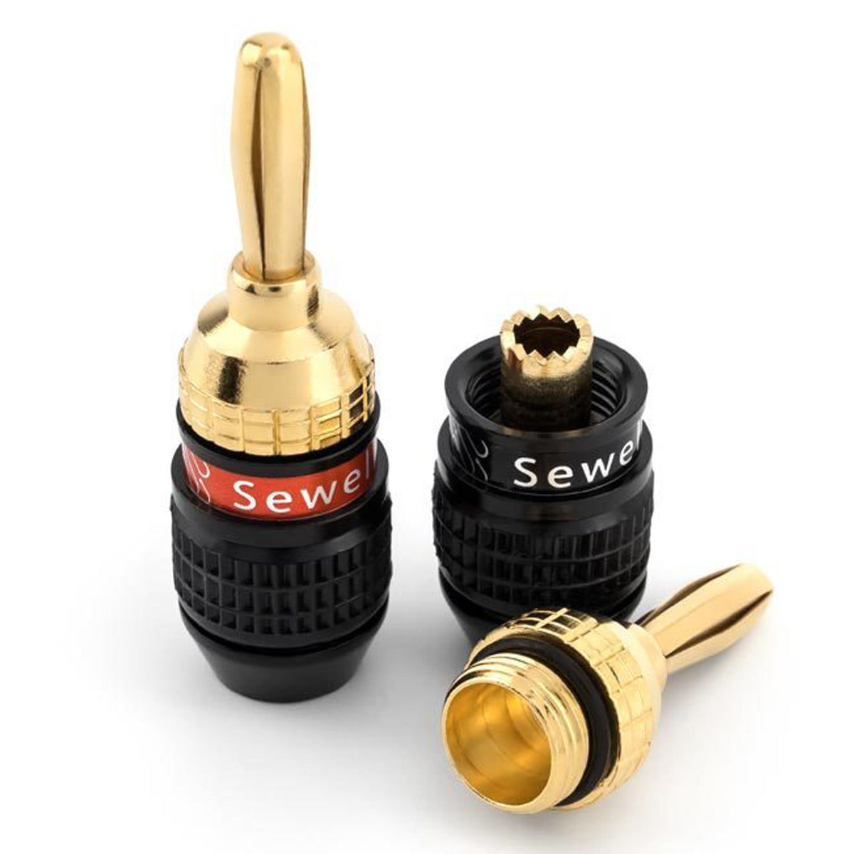 Sewell Deadbolt Banana Plugs - 2 Pairs