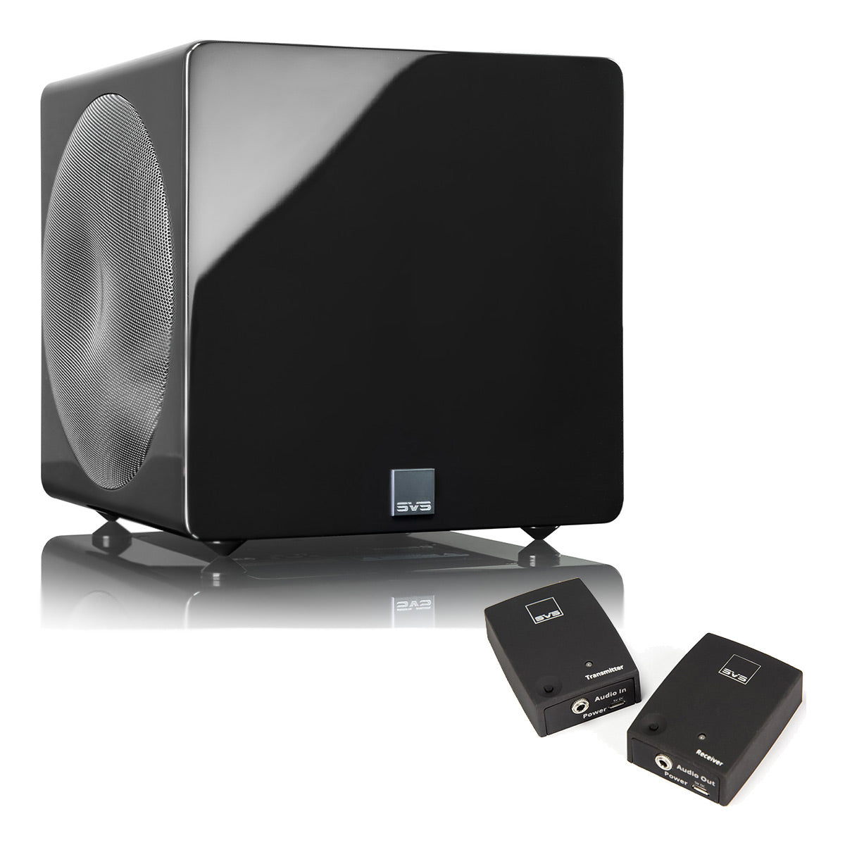 SVS 3000 Micro Sealed Subwoofer with SoundPath Wireless Audio Adapter (Piano Gloss Black)