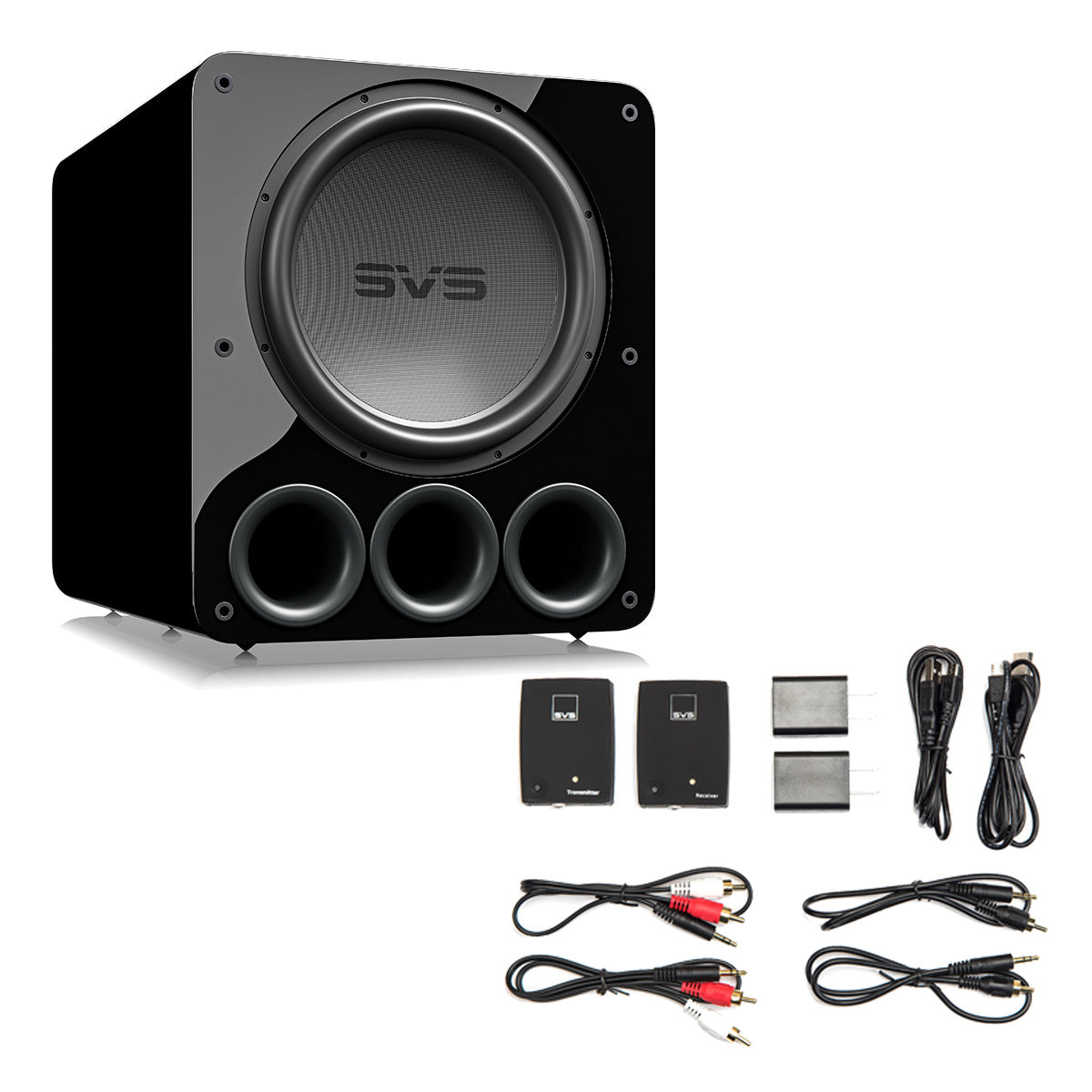 SVS PB17-Ultra R|Evolution Ported Subwoofer with SoundPath Wireless Audio Adapter (Piano Gloss Black)