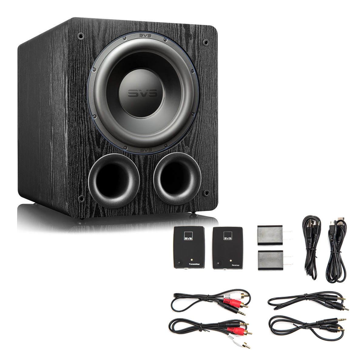 SVS PB-3000 13" Ported Subwoofer with SoundPath Wireless Audio Adapter (Premium Black Ash)