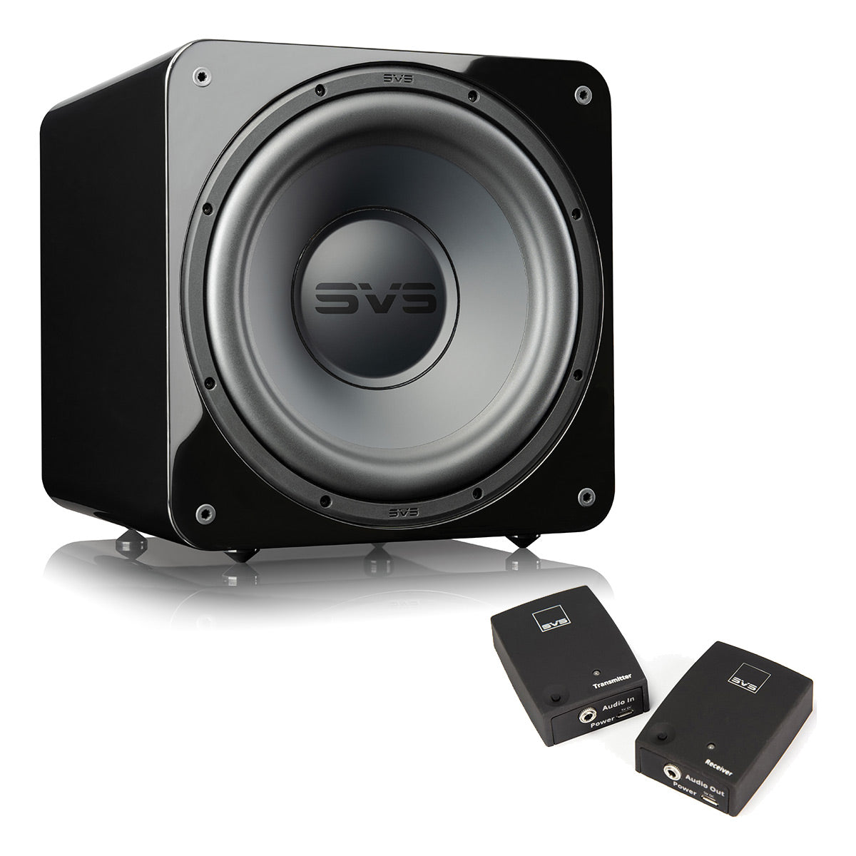 SVS SB-1000 Pro Sealed Subwoofer with SoundPath Wireless Audio Adapter (Piano Gloss Black)