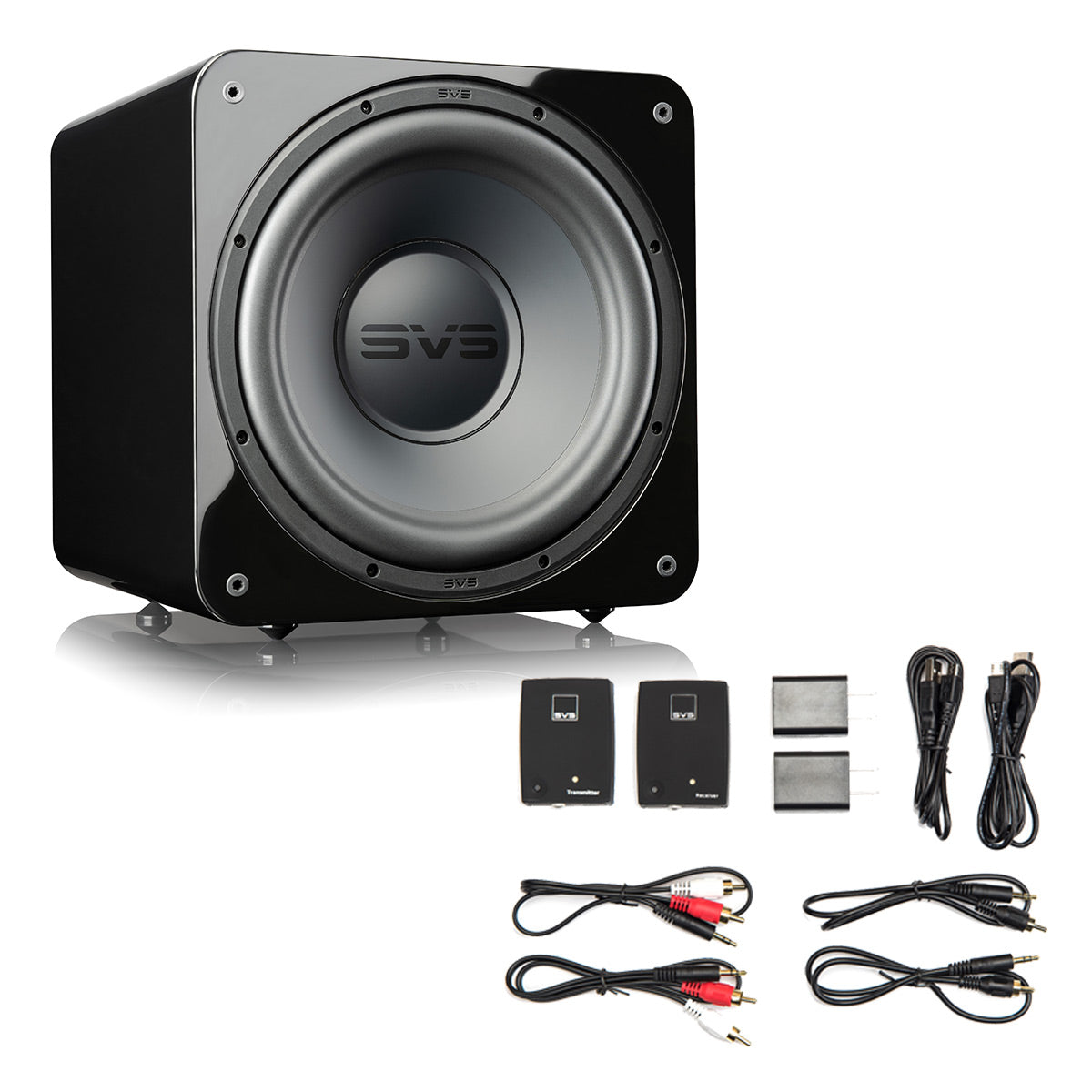 SVS SB-1000 Pro Sealed Subwoofer with SoundPath Wireless Audio Adapter (Piano Gloss Black)